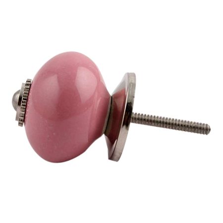 Pink Round Silver Fitting Ceramic Dresser Knob Online